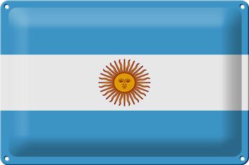 Drapeau de l'Argentine en étain, 30x20cm, drapeau de l'argentine 1