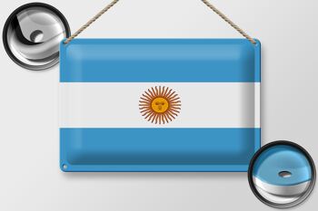 Drapeau de l'Argentine en étain, 30x20cm, drapeau de l'argentine 2