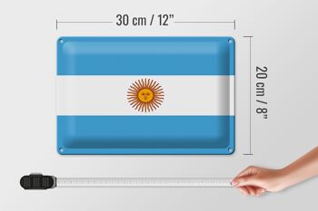 Drapeau de l'Argentine en étain, 30x20cm, drapeau de l'argentine 4