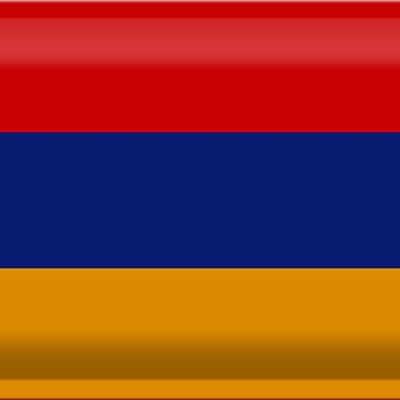 Signe en étain Drapeau de l'Arménie 30x20cm Drapeau de l'Arménie