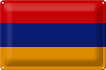 Signe en étain Drapeau de l'Arménie 30x20cm Drapeau de l'Arménie 1