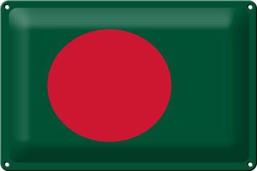 Blechschild Flagge Bangladesch 30x20cm Flag of Bangladesh