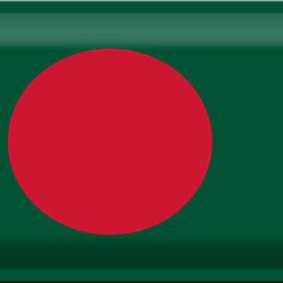 Cartel de chapa Bandera de Bangladesh 30x20cm Bandera de Bangladesh