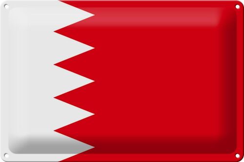 Blechschild Flagge Bahrain 30x20cm Flag of Bahrain Fahne
