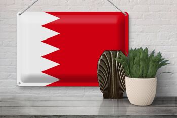 Drapeau en étain de Bahreïn, 30x20cm, drapeau de Bahreïn 3