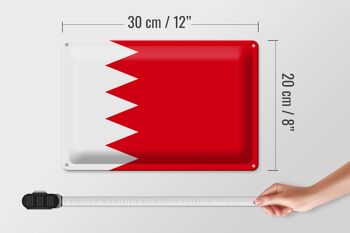Drapeau en étain de Bahreïn, 30x20cm, drapeau de Bahreïn 4