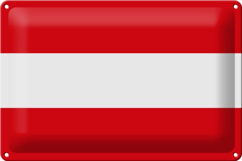 Blechschild Flagge Österreich 30x20cm Flag of Austria