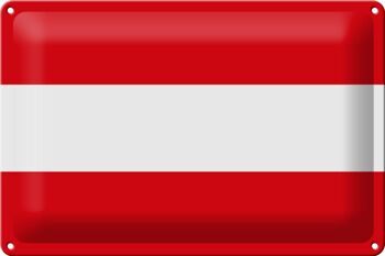 Signe en étain drapeau Autriche 30x20cm drapeau de l'autriche 1