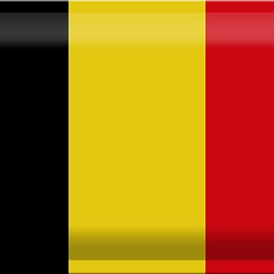 Cartel de chapa Bandera de Bélgica 30x20cm Bandera de Bélgica