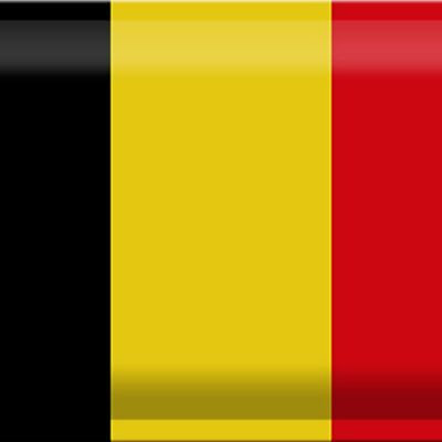 Blechschild Flagge Belgien 30x20cm Flag of Belgium