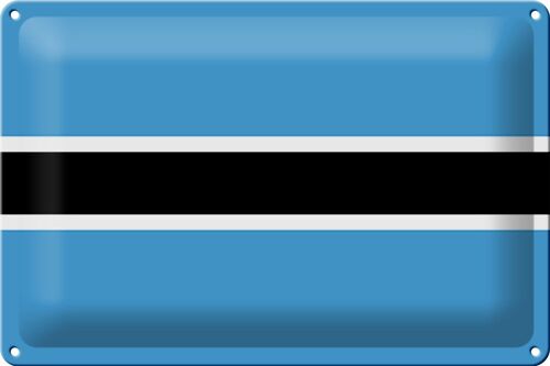 Blechschild Flagge Botswana 30x20cm Flag of Botswana