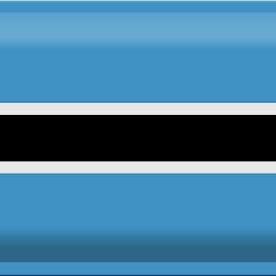 Targa in metallo Bandiera del Botswana 30x20 cm Bandiera del Botswana