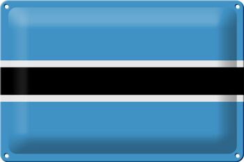 Signe en étain drapeau du Botswana 30x20cm drapeau du Botswana 1