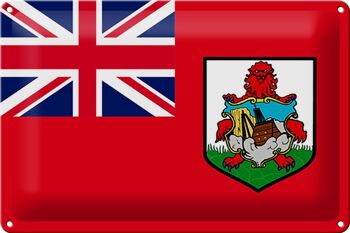 Signe en étain drapeau des Bermudes 30x20cm drapeau des Bermudes 1