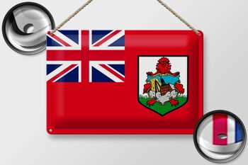 Signe en étain drapeau des Bermudes 30x20cm drapeau des Bermudes 2