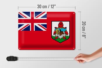 Signe en étain drapeau des Bermudes 30x20cm drapeau des Bermudes 4