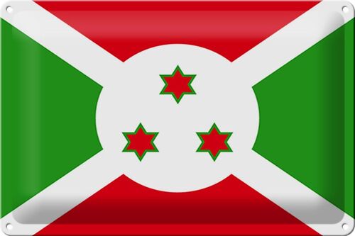 Blechschild Flagge Burundi 30x20cm Flag of Burundi