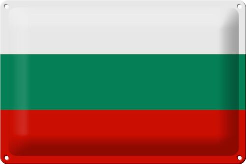 Blechschild Flagge Bulgarien 30x20cm Flag of Bulgaria