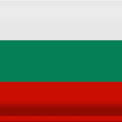 Targa in metallo Bandiera Bulgaria 30x20 cm Bandiera della Bulgaria