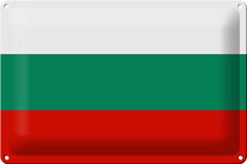 Signe en étain drapeau Bulgarie 30x20cm drapeau de la Bulgarie 1