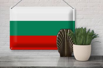 Signe en étain drapeau Bulgarie 30x20cm drapeau de la Bulgarie 3