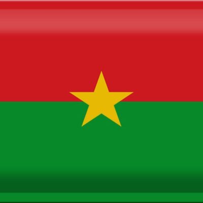 Cartel de chapa Bandera de Burkina Faso 30x20cm Bandera de Burkina Faso