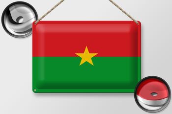 Signe en étain drapeau Burkina Faso 30x20cm drapeau Burkina Faso 2