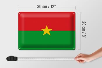 Signe en étain drapeau Burkina Faso 30x20cm drapeau Burkina Faso 4