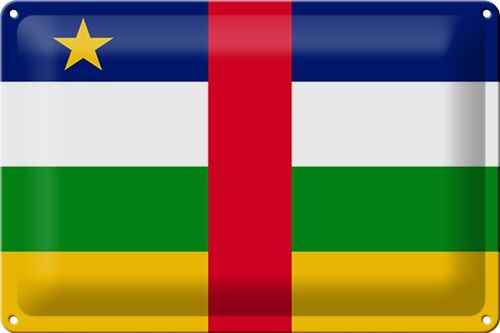 Blechschild Flagge Zentralafrikanische Republik 30x20cm