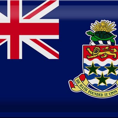 Targa in metallo Bandiera delle Isole Cayman 30x20 cm Isole Cayman