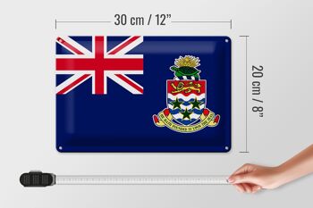 Signe en étain drapeau des îles caïmans, 30x20cm, îles caïmans 4