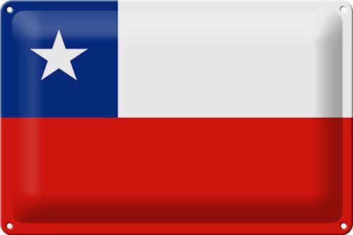 Blechschild Flagge Chile 30x20cm Flag of Chile