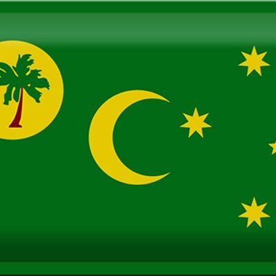 Blechschild Flagge Kokosinseln 30x20cm Flag Cocos Islands