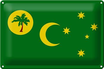 Drapeau en étain des îles Cocos, 30x20cm, drapeau des îles Cocos 1