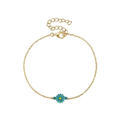 Bracciale Margaret con fiore mini-menta