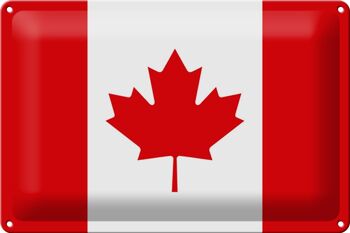 Signe en étain drapeau Canada 30x20cm drapeau du Canada 1