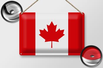 Signe en étain drapeau Canada 30x20cm drapeau du Canada 2