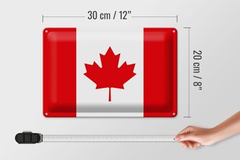Signe en étain drapeau Canada 30x20cm drapeau du Canada 4
