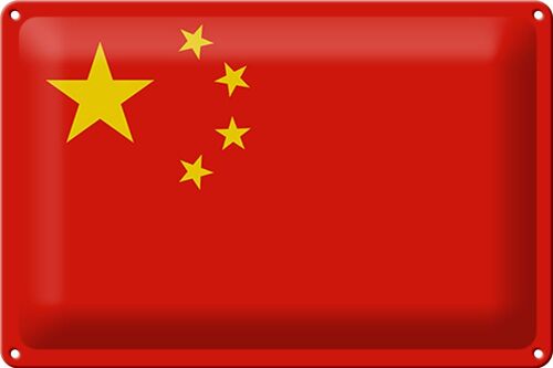 Blechschild Flagge China 30x20cm Flag of China