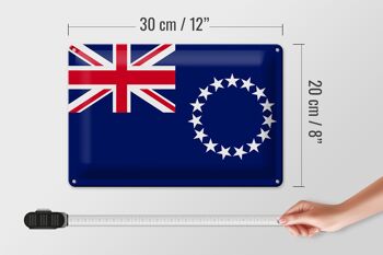 Drapeau en étain des îles Cook, 30x20cm, drapeau des îles Cook 4