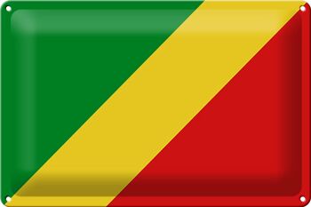 Signe en étain drapeau Congo 30x20cm drapeau du Congo 1