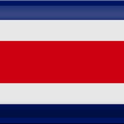 Targa in metallo Bandiera Costa Rica 30x20 cm Bandiera della Costa Rica
