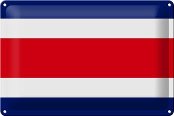 Drapeau en étain du Costa Rica, 30x20cm, drapeau du Costa Rica 1