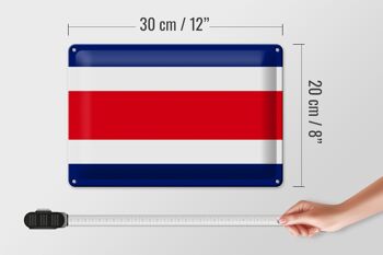 Drapeau en étain du Costa Rica, 30x20cm, drapeau du Costa Rica 4