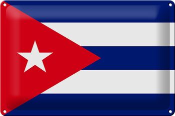 Signe en étain Drapeau de Cuba 30x20cm Drapeau de Cuba 1