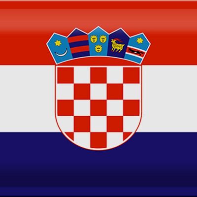 Targa in metallo Bandiera Croazia 30x20 cm Bandiera della Croazia