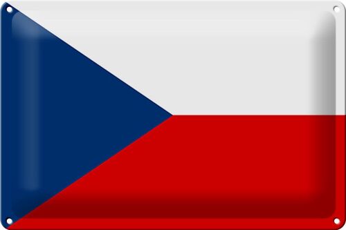 Blechschild Flagge Tschechien 30x20cm Flag Czech Republic