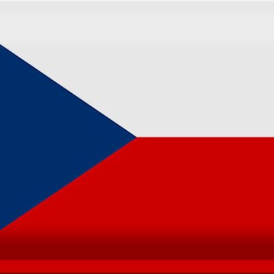 Cartel de chapa Bandera de República Checa 30x20cm Bandera de República Checa