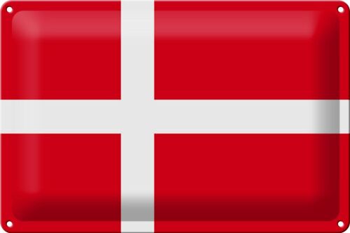 Blechschild Flagge Dänemark 30x20cm Flag of Denmark