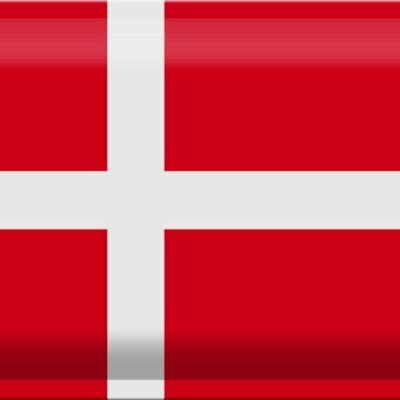 Blechschild Flagge Dänemark 30x20cm Flag of Denmark